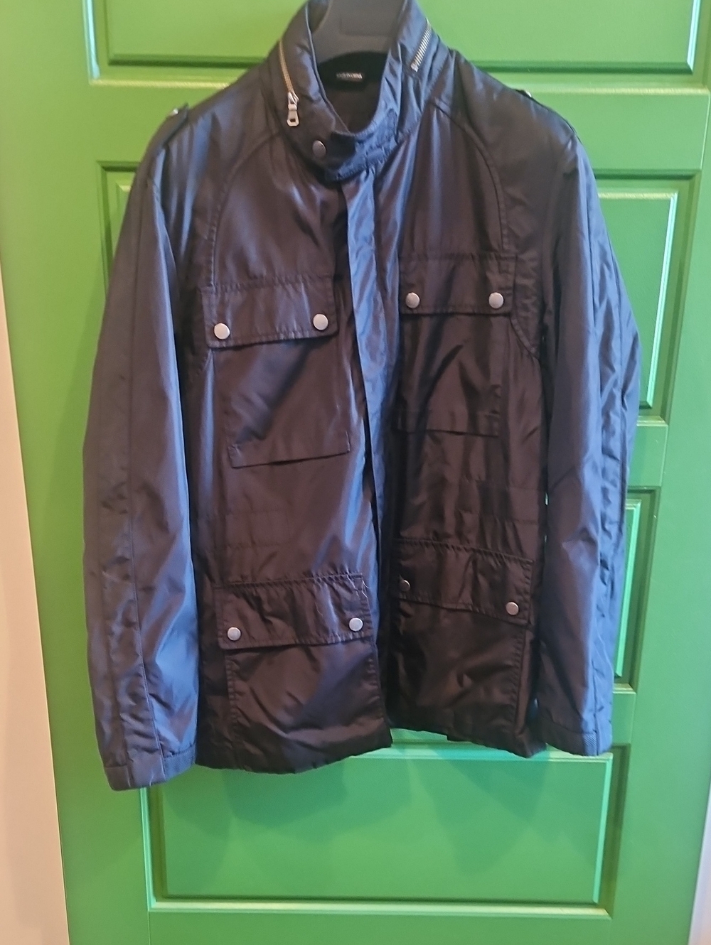 Hugo Boss Men's Black Field Jacket with Snap-Flap Pockets